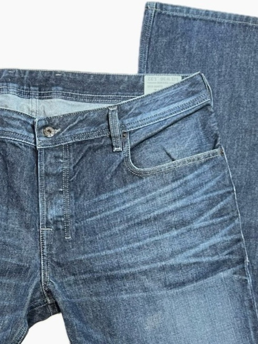 Men's Straight Fit Denim Jeans in Blue Size W37 L 32
